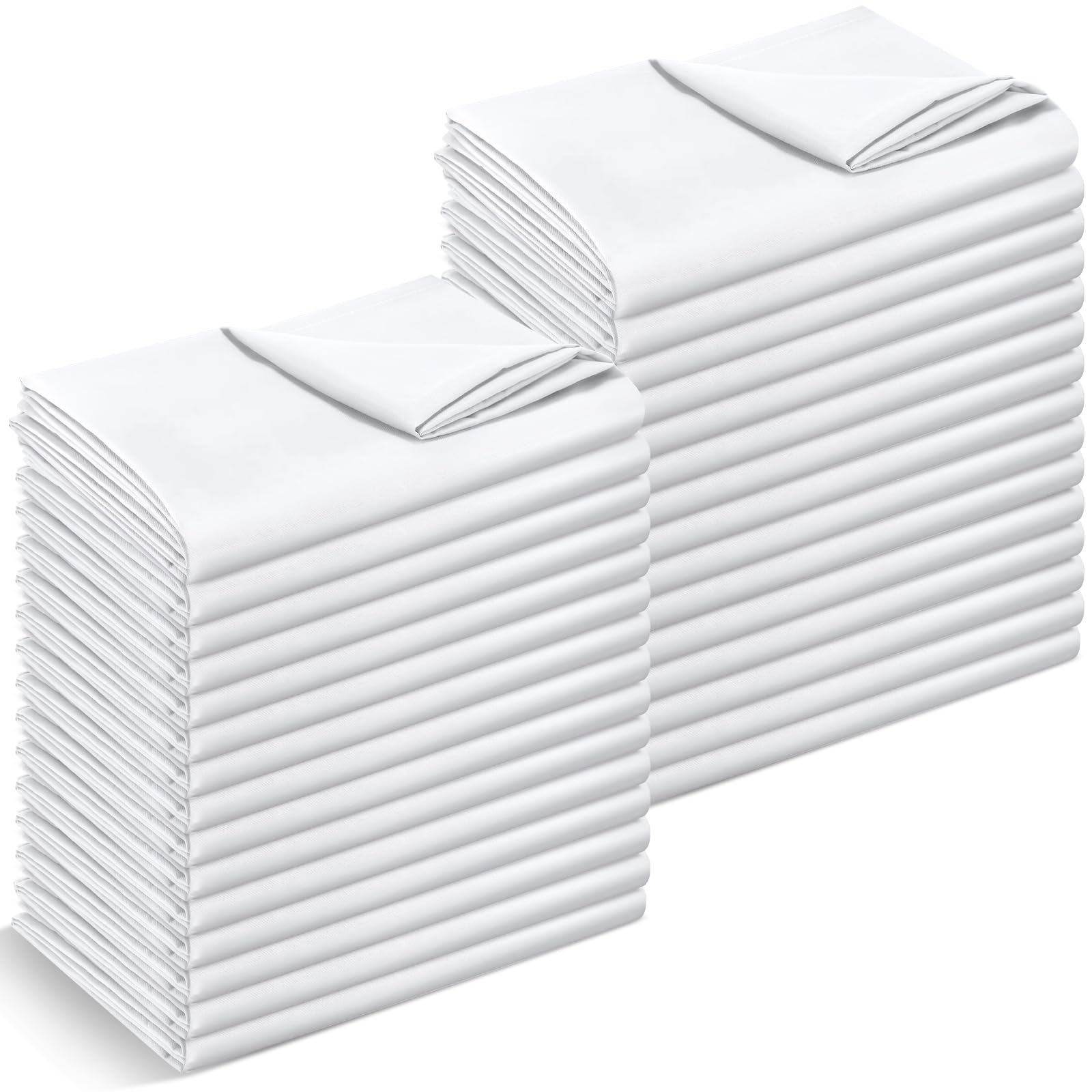30 Pack Flat Sheets Bulk Soft Microfiber Bed Sheet Dust Poof Cover for Motel Rental