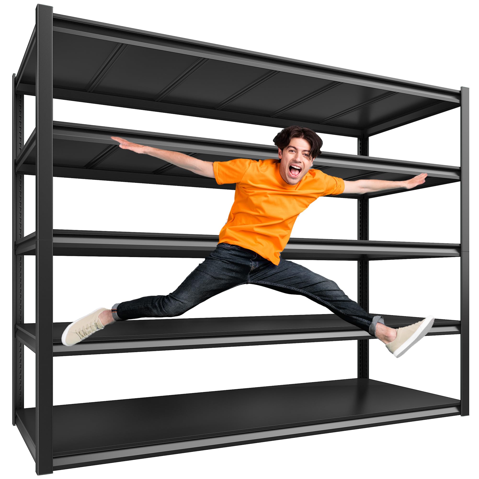 48.2" W Garage Shelving Heavy Duty Metal Shelving 3000LBS Storage Shelves Adjustable