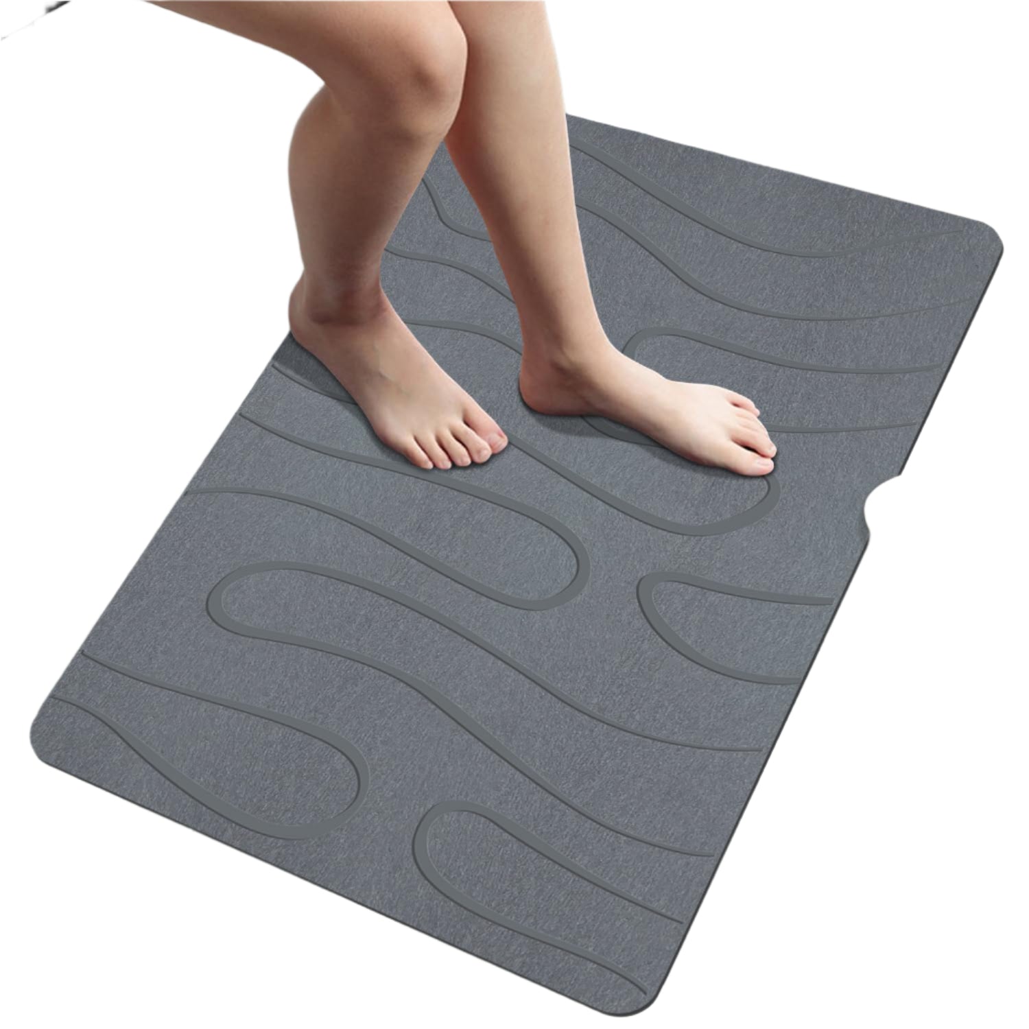 Stone Bath Mats for Bathroom, Diatomaceous Earth Bath Mat Bath Rug