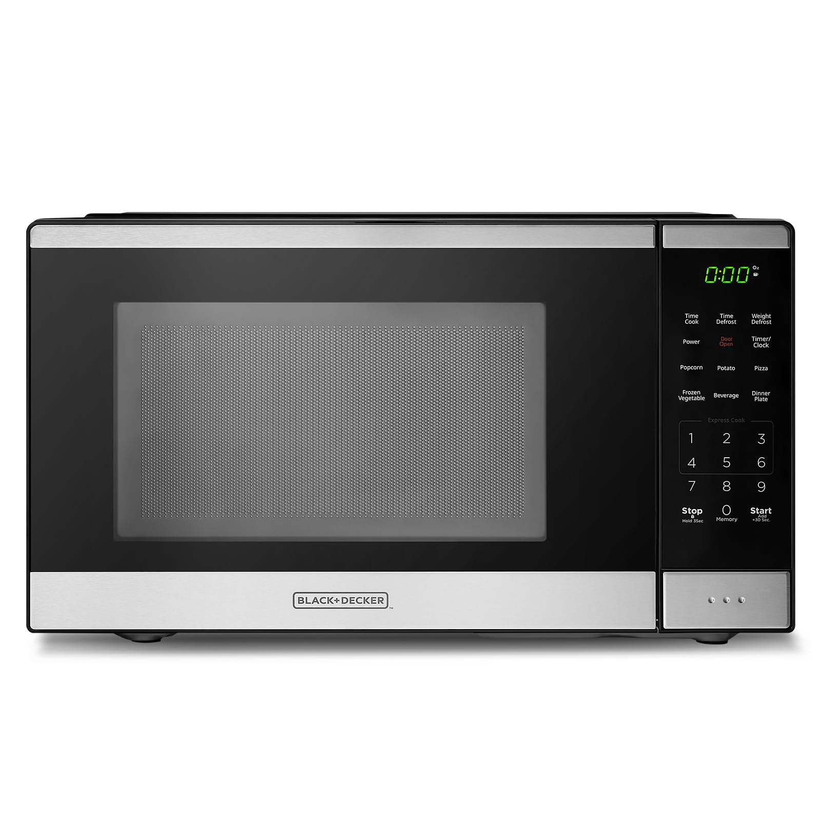 Microwave Oven 0.9 Cu Ft, 6 Auto Menus, Child Lock, Memory Function