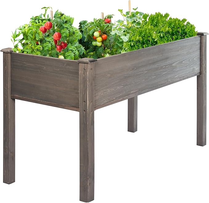 Raised Garden Bed Outdoor Planter Box with Legs for Herbs, Vegetables, Flowers, Great