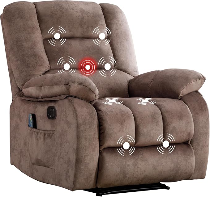 Manual Recliner Chair with Massage & Heating