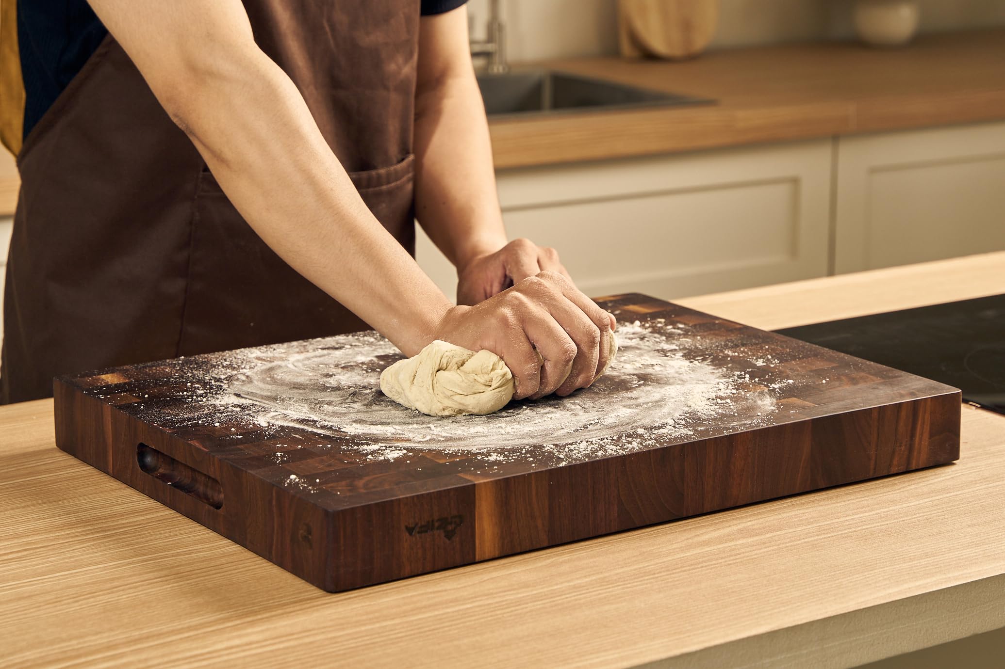 American Black Walnut Wood Cutting Board 20"x15"x2"(Large and Thick) for Kitchen