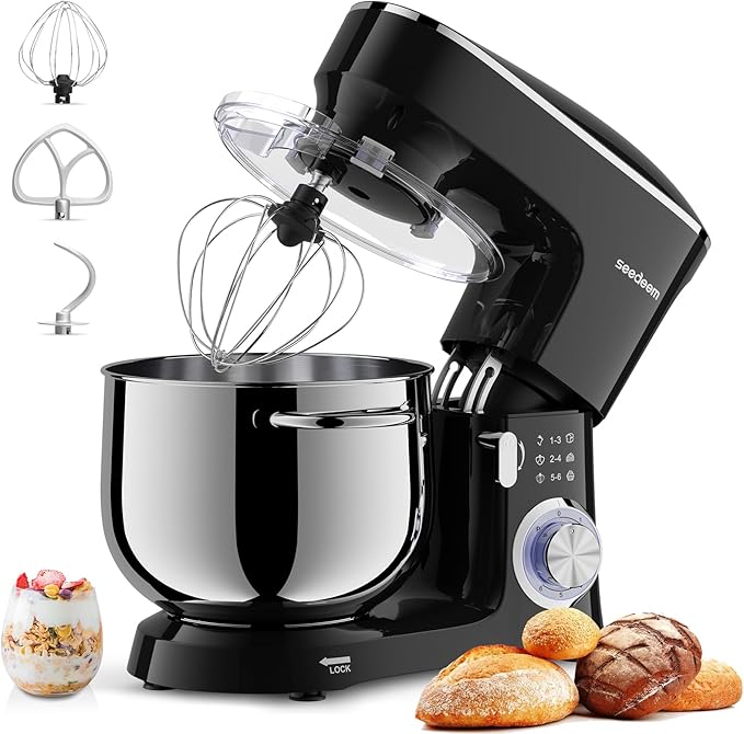 8.5 Qt Stand Mixer, 660W 6+P Speeds Electric Stand Mixer