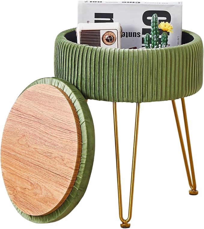 Velvet Foot Rest Stool or Ottomans and Poufs