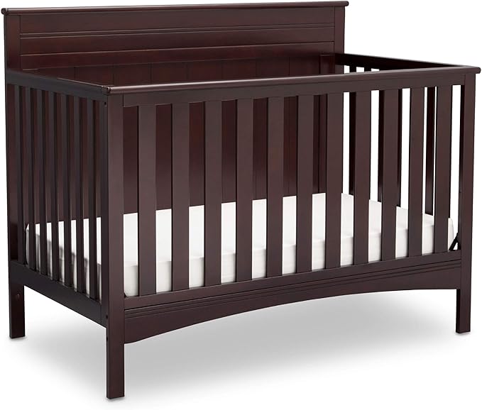 4-in-1 Convertible Baby Crib - Greenguard Gold Certified, Grey