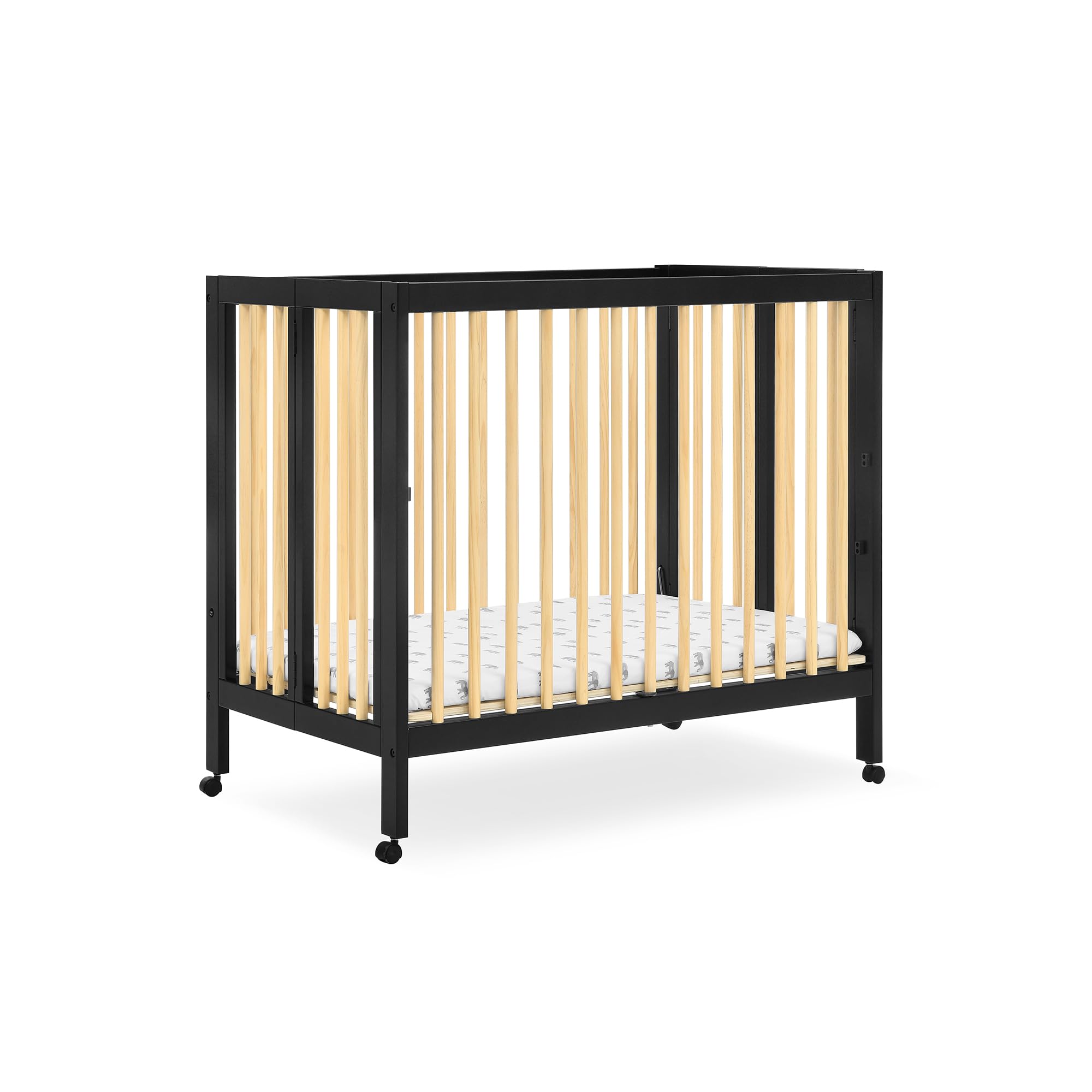 Mia Portable Folding Mini Crib with 1.5-Inch Mattress - Greenguard Gold Certified