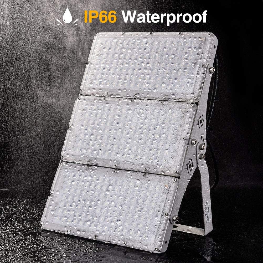 300W LED Flood Light, 24000LM Super Bright Outdoor Security Lights with Wider
