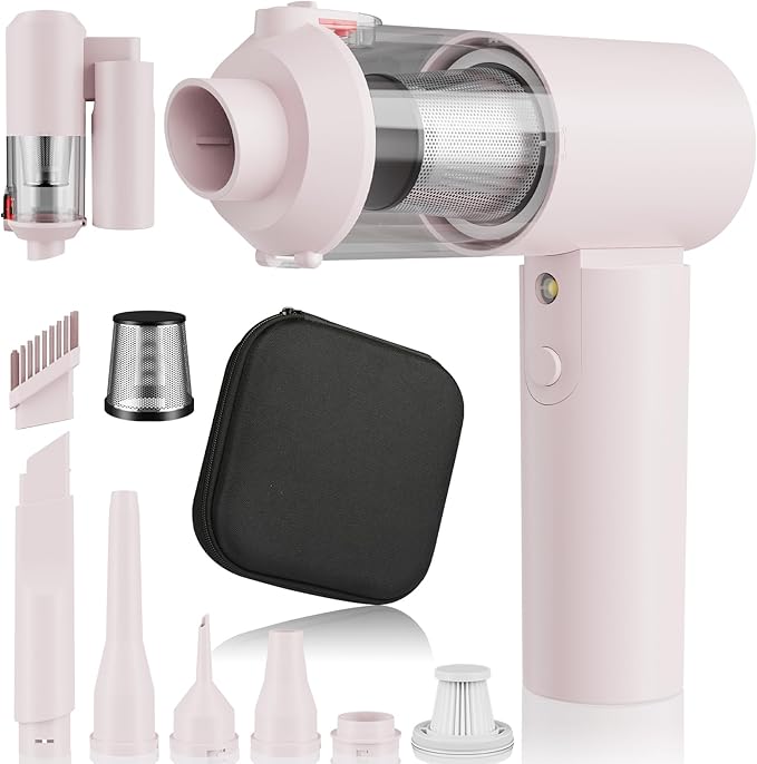 V2 Portable Air Blower/Car Vacuum 90°Foldable 3in1 Handheld Vacuums Cleaner