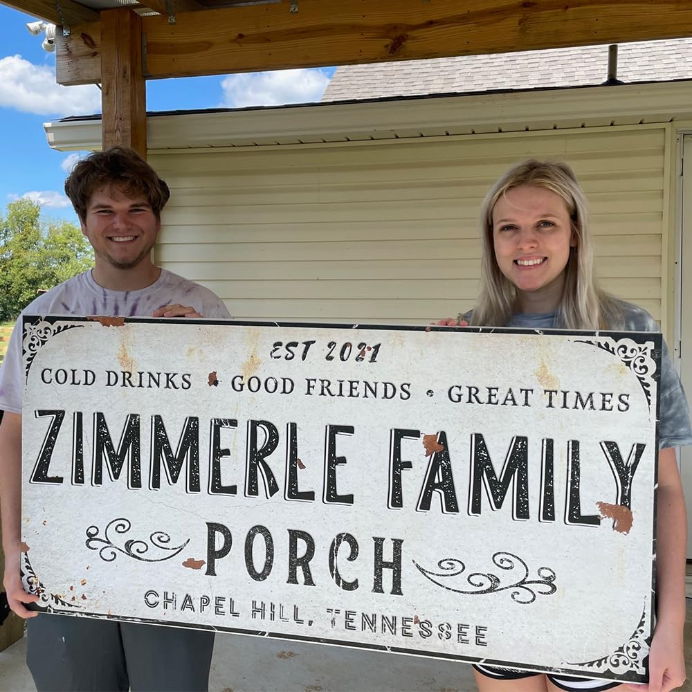 Patio Sign - Personalized Patio Wall Canvas Art Decor for Backyard