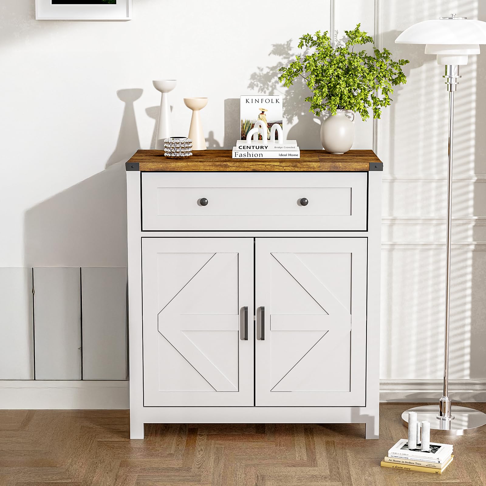 30" Kitchen Storage Cabinet with Drawers and Doors