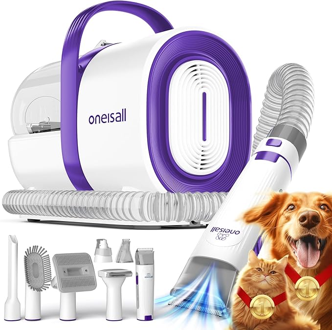 Vacuum, Pet Grooming Vacuum with Clipper Nail Grinder, 1.5L Dust Cup Dog