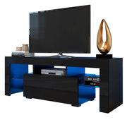 LED TV Stand with 16 Colors RGB LED Lights,Modern Media Storage Console
