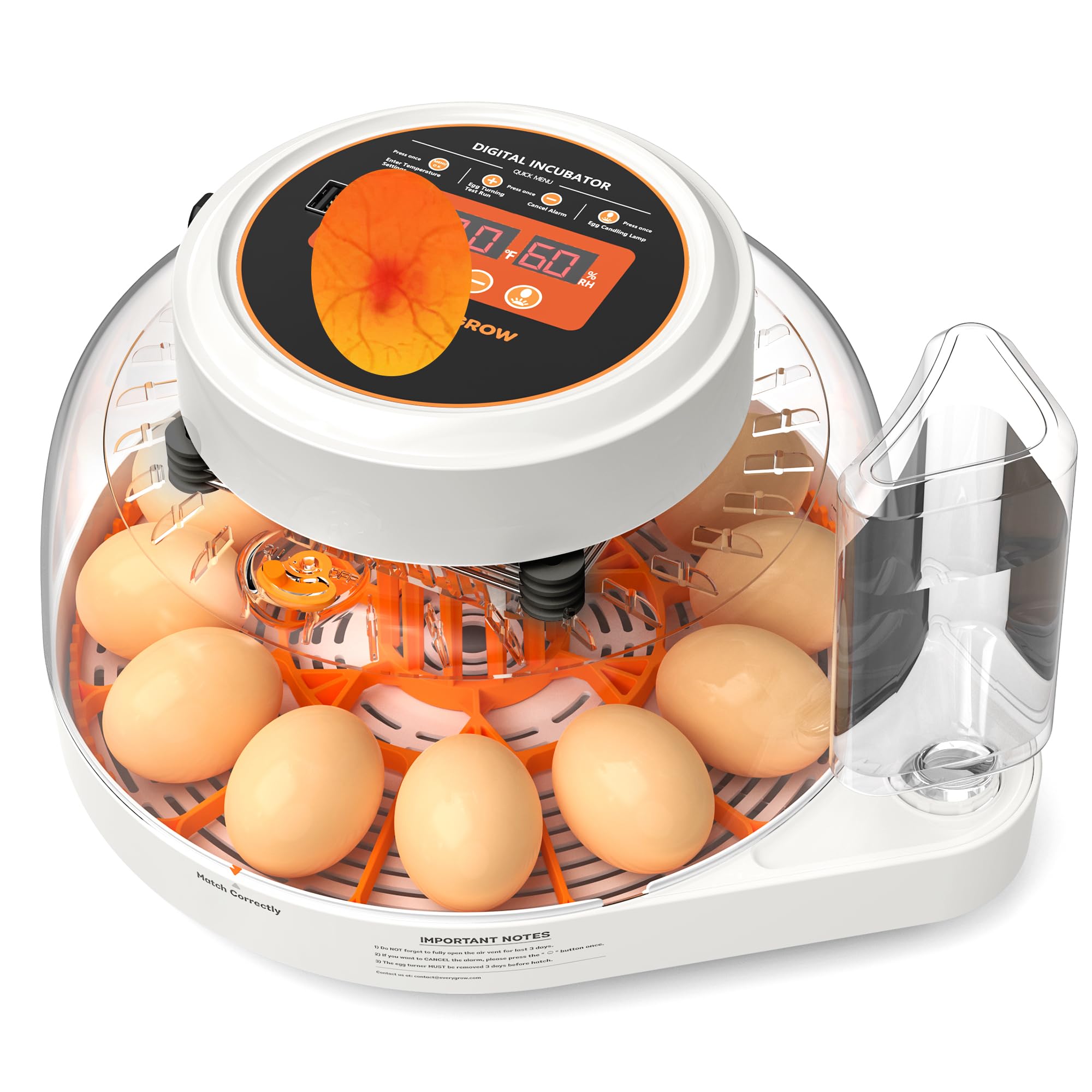 Incubators for Hatching Eggs, 12 Eggs Smart Incubator with Automatic Egg Turning
