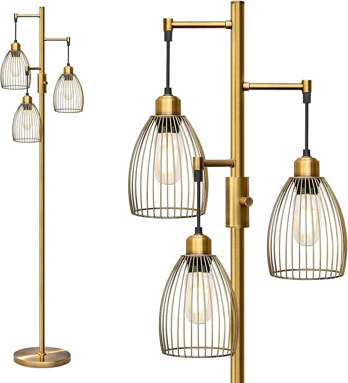 Dimmable Industrial Floor Lamps for Living Room