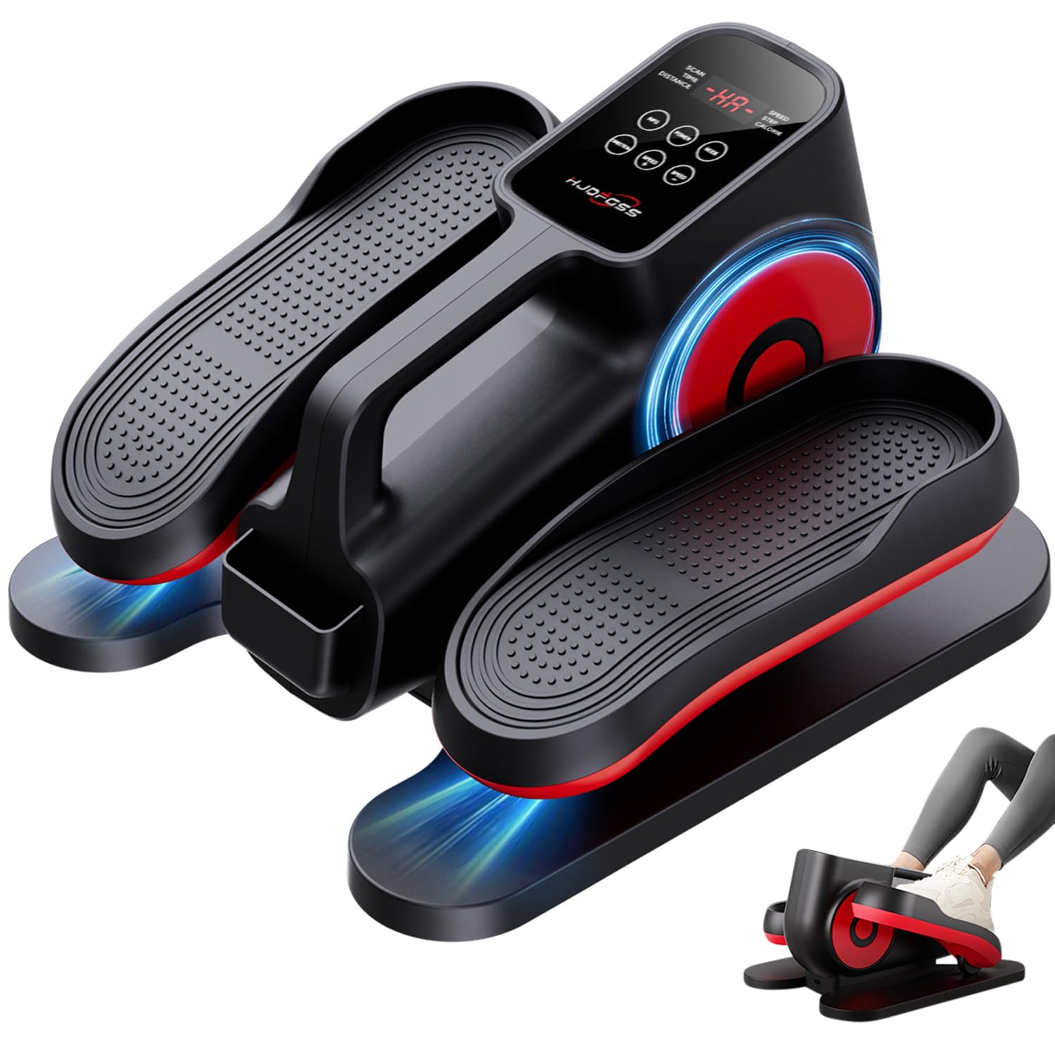 Under Desk Elliptical Machine, Electric Ellipse Leg Exerciser While Sitting for Seniors Adults