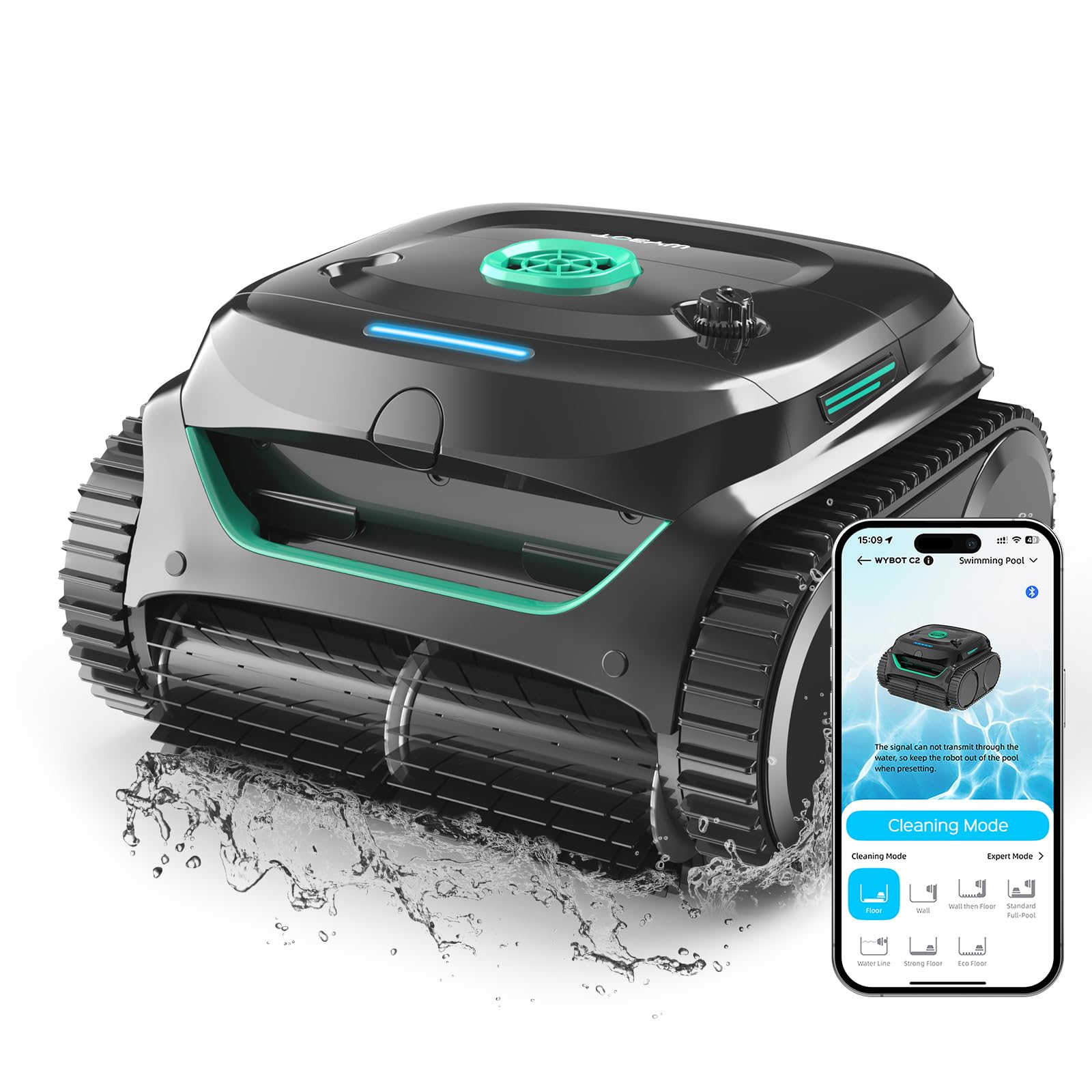 C2 Inground Pool Vacuum Cleaner, Wall & Waterline Cleaning, Ultra-Fine Filtration