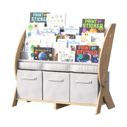 Kids Bookshelf 4 Tier Toddler Book Rack Baby Bookcase