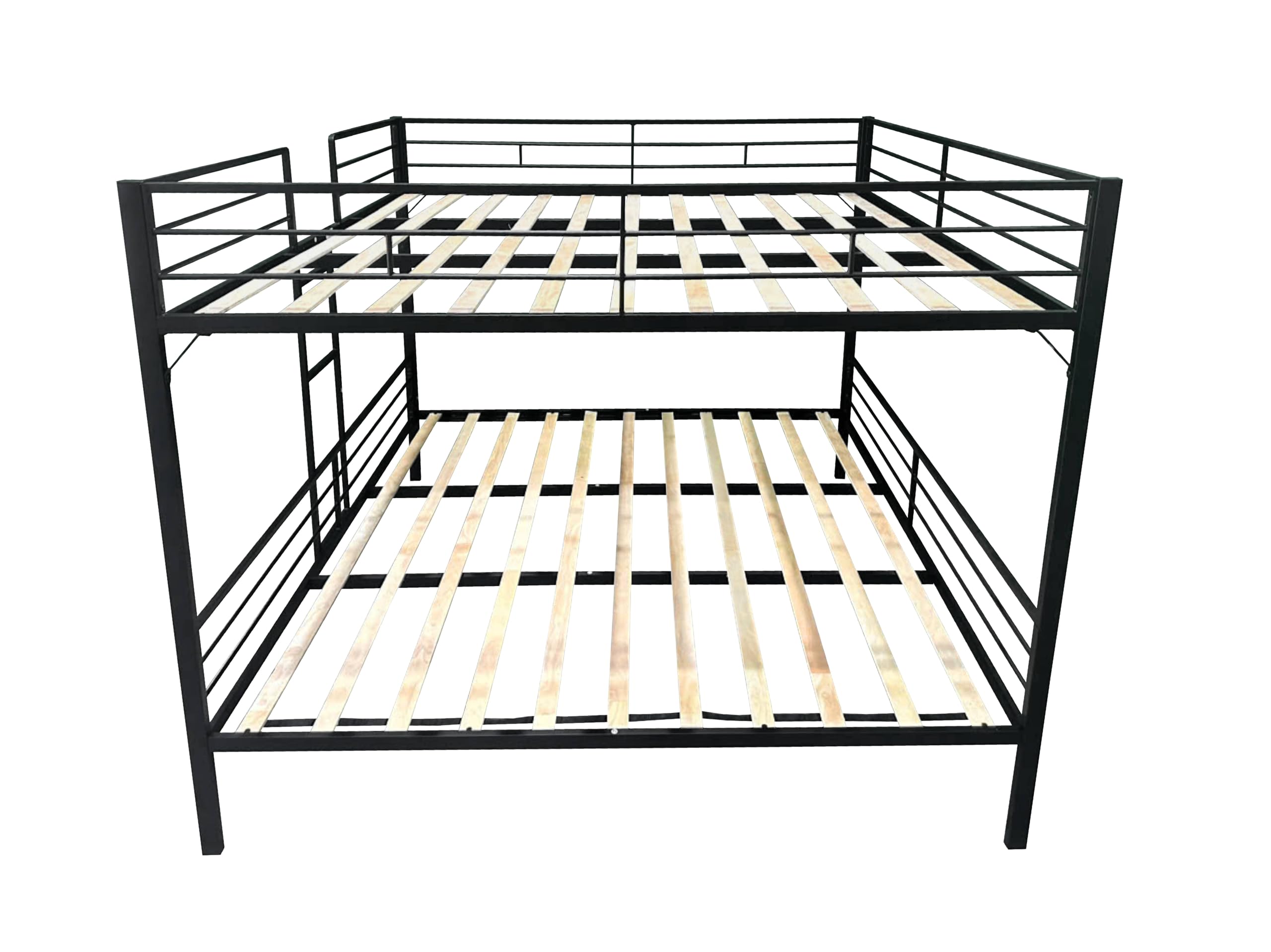 Bunk Bed King Over King, Heavy Duty Metal Bunk Bed Frame for Adults, Bunkbeds