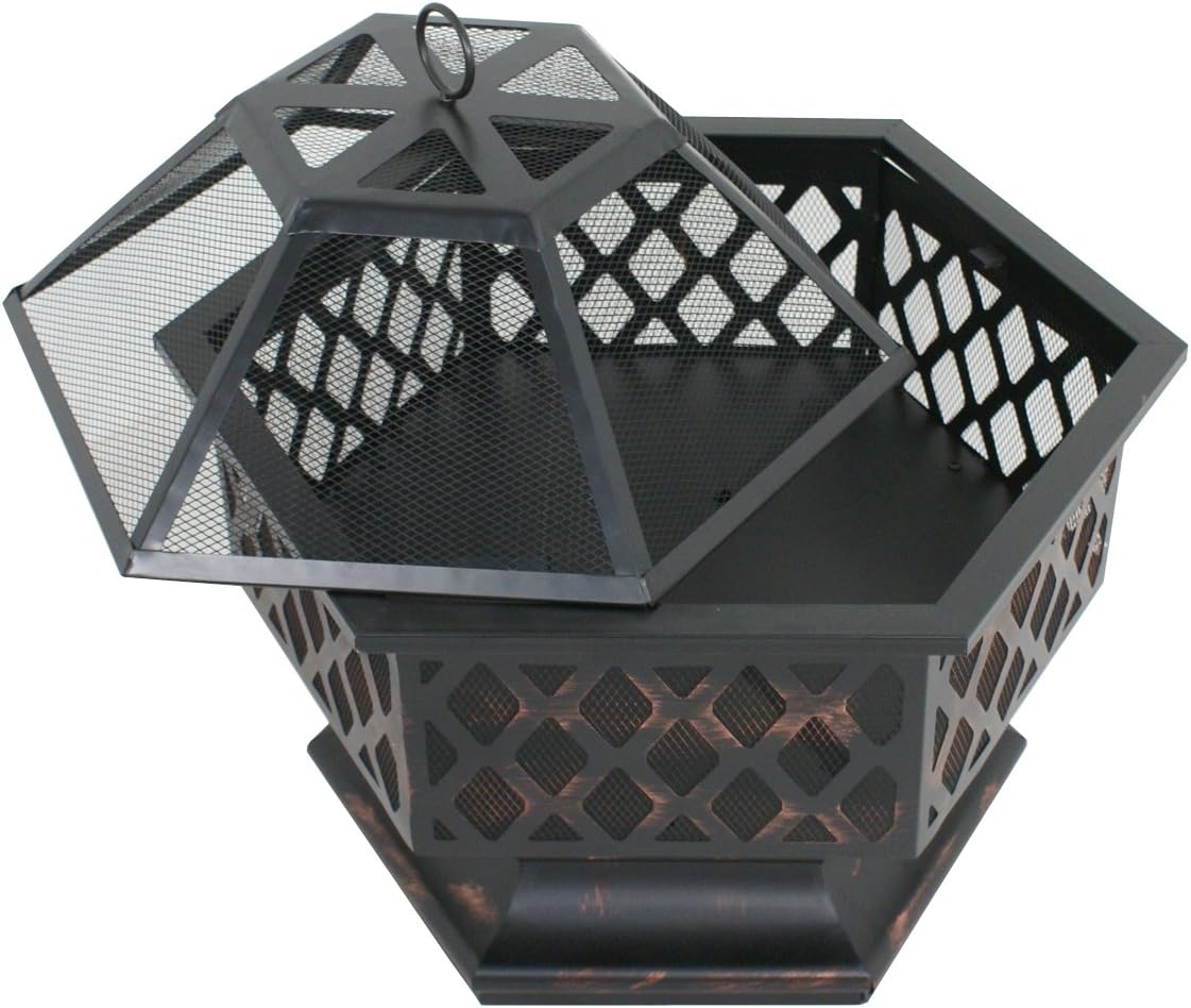 Shaped Fireplace Outdoor Home Garden Backyard Firepit,Oil Rubbed Bronze