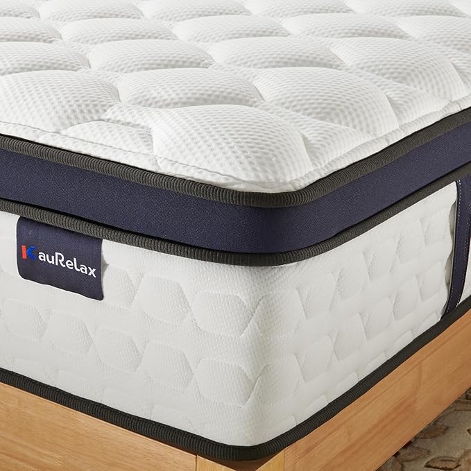 Queen Size Mattress,14 Inch Hybrid Mattress in a Box,with Gel Memory Foam