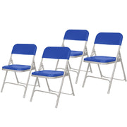 Lightweight Plastic Folding Chair – Blue, 500 lb Capacity