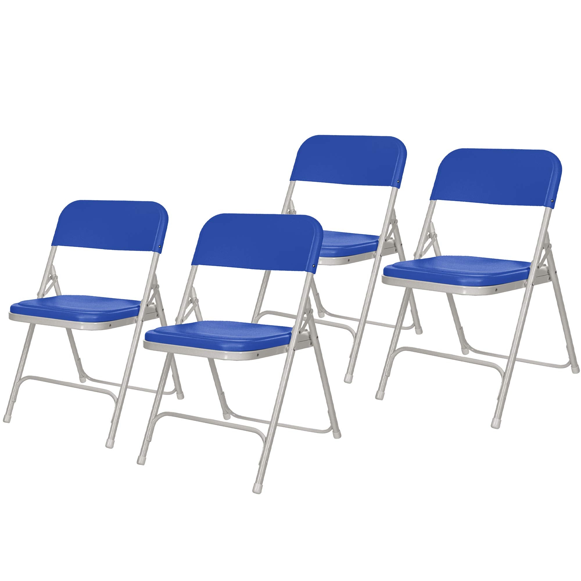 Lightweight Plastic Folding Chair – Blue, 500 lb Capacity