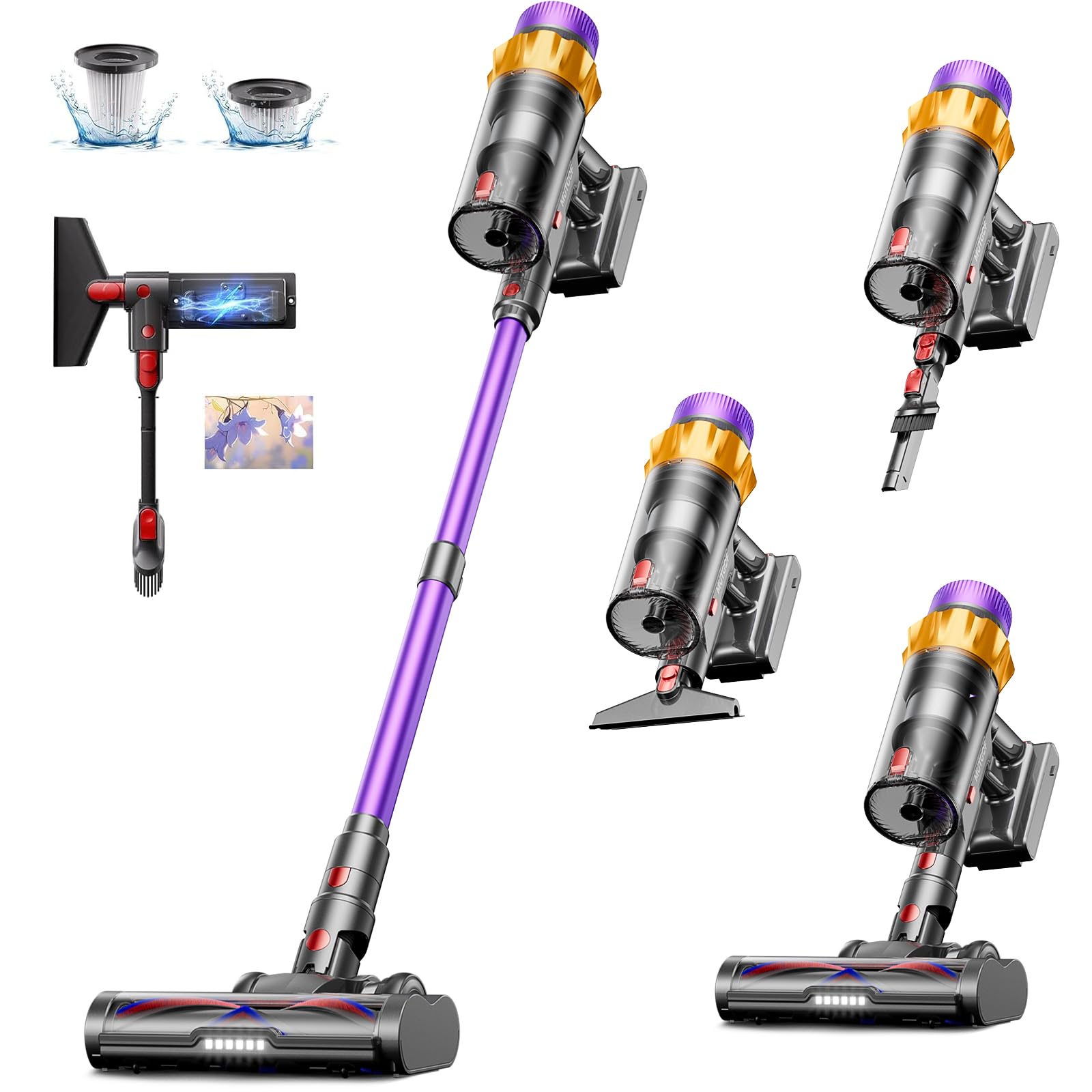 Vacuum Cleaner, 550W 45KPA 70 Mins Vacuum Cleaners for Home