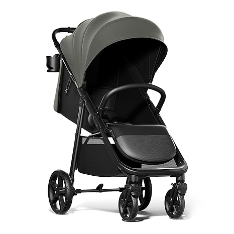 Stroller, Spacious Seat & Lie-Flat Mode, Infant Stroller with Large UPF 50+ Canopy
