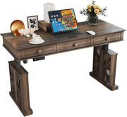 Electric Standing Desk with Drawers, 51×20 Inch Adjustable Height, Stand Up Desk