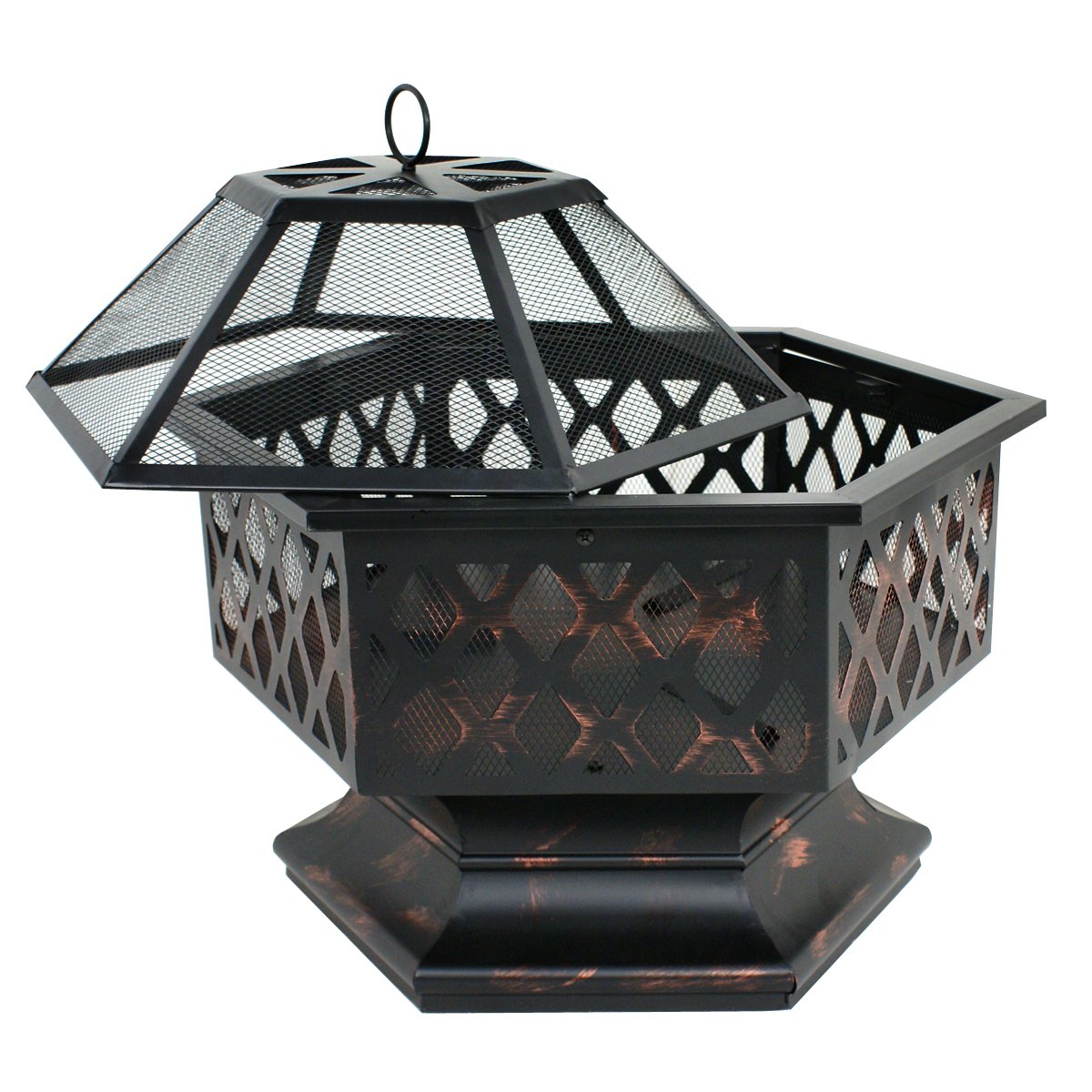 Shaped Fireplace Outdoor Home Garden Backyard Firepit,Oil Rubbed Bronze