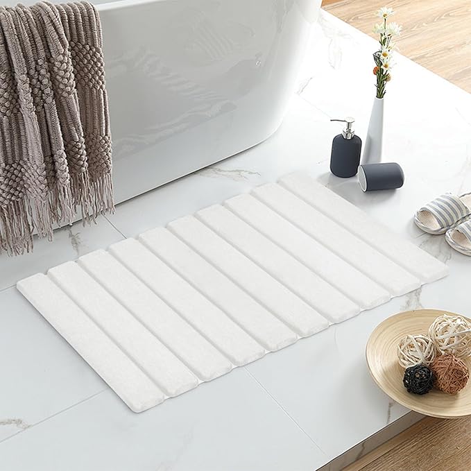 Large Stone Bath Mat, 31"x 23" Non-Slip Diatomaceous Earth Bath Mat