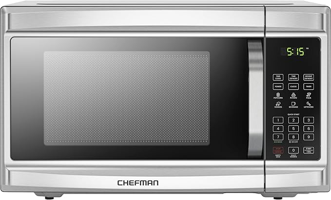 Countertop Microwave Oven 1.1 Cu. Ft. Digital Stainless Steel Microwave 1000 Watts