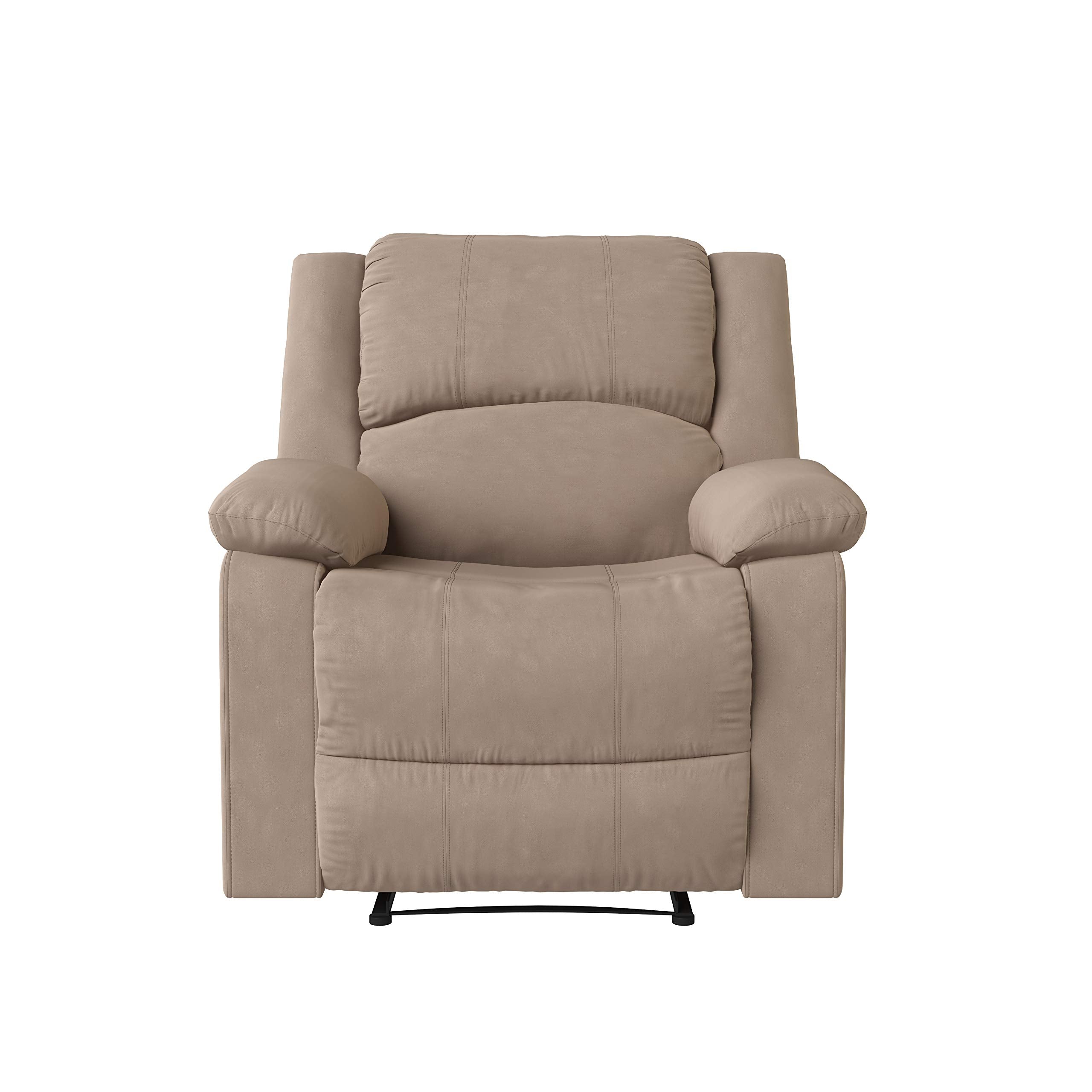 Warren Manual Recliner Microfiber Beige,living room