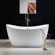 59" Acrylic Freestanding Bathtub Contemporary Soaking Tub