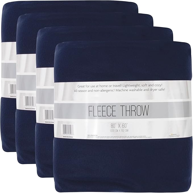 Twin Size Fleece Blankets in Bulk Microfiber Fleece Sherpa Blankets
