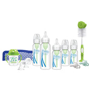 Natural Flow Baby Feeding Set with Anti-Colic Bottles, Transition Cup, Brush,