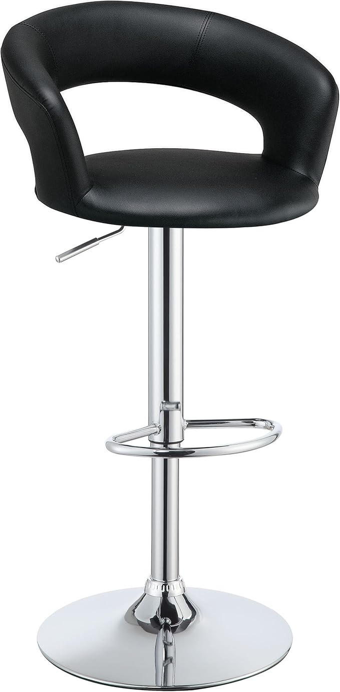 Barraza 29" Adjustable Height Bar Stool Grey and Chrome 120397