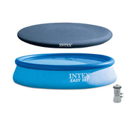 13 Ft x 32 in Easy Set Above Ground Inflatable Outdoor Swimming Pool Set