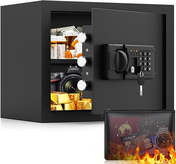 4.3 Cub Large Fireproof Safe for Home, Digital Security Safe Box Fireproof Waterproof