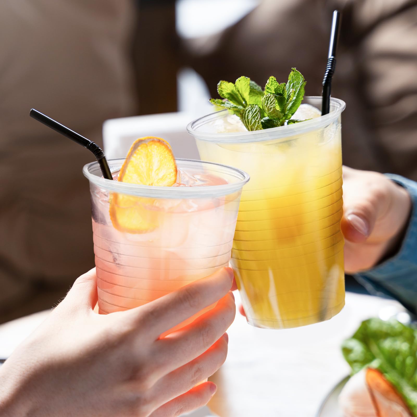 300 Count 16 oz Plastic Cups, Clear Plastic Cups Disposable