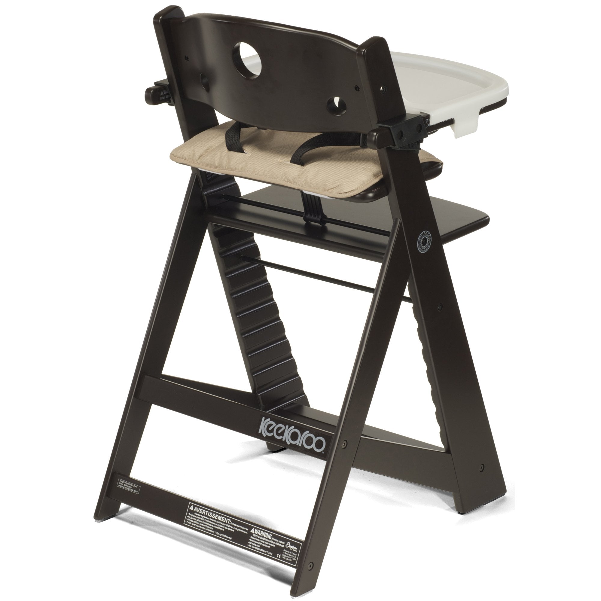 Height Right High Chair with Tray, Espresso