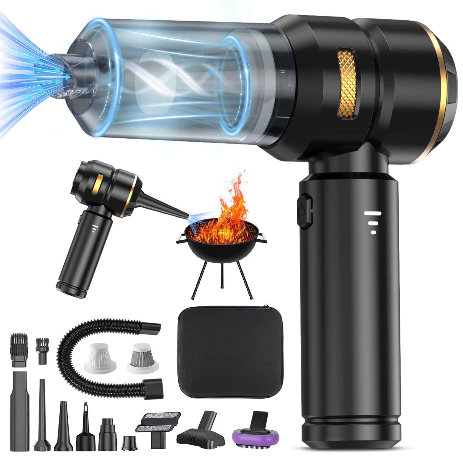 Vacuum Cordless,22000PA car Vacuum Portable Cordless,4-in-1 Compressed