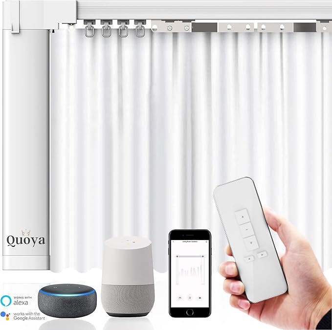 QL600 Smart Electric Curtain Track, Motorized motor, Adjustable track length