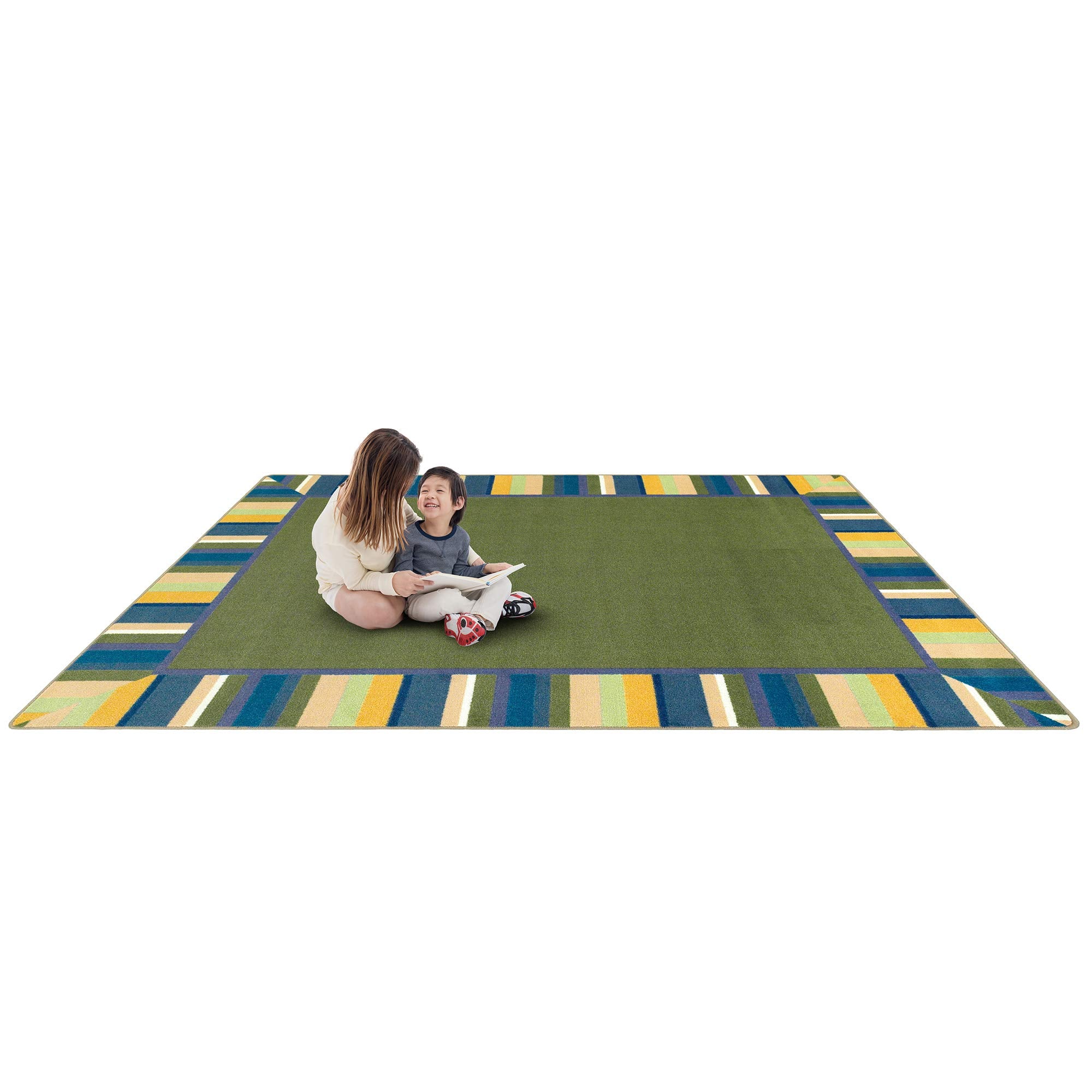 Kid Essentials Clean Green Rug, Bold, 3'10" x 5'4"