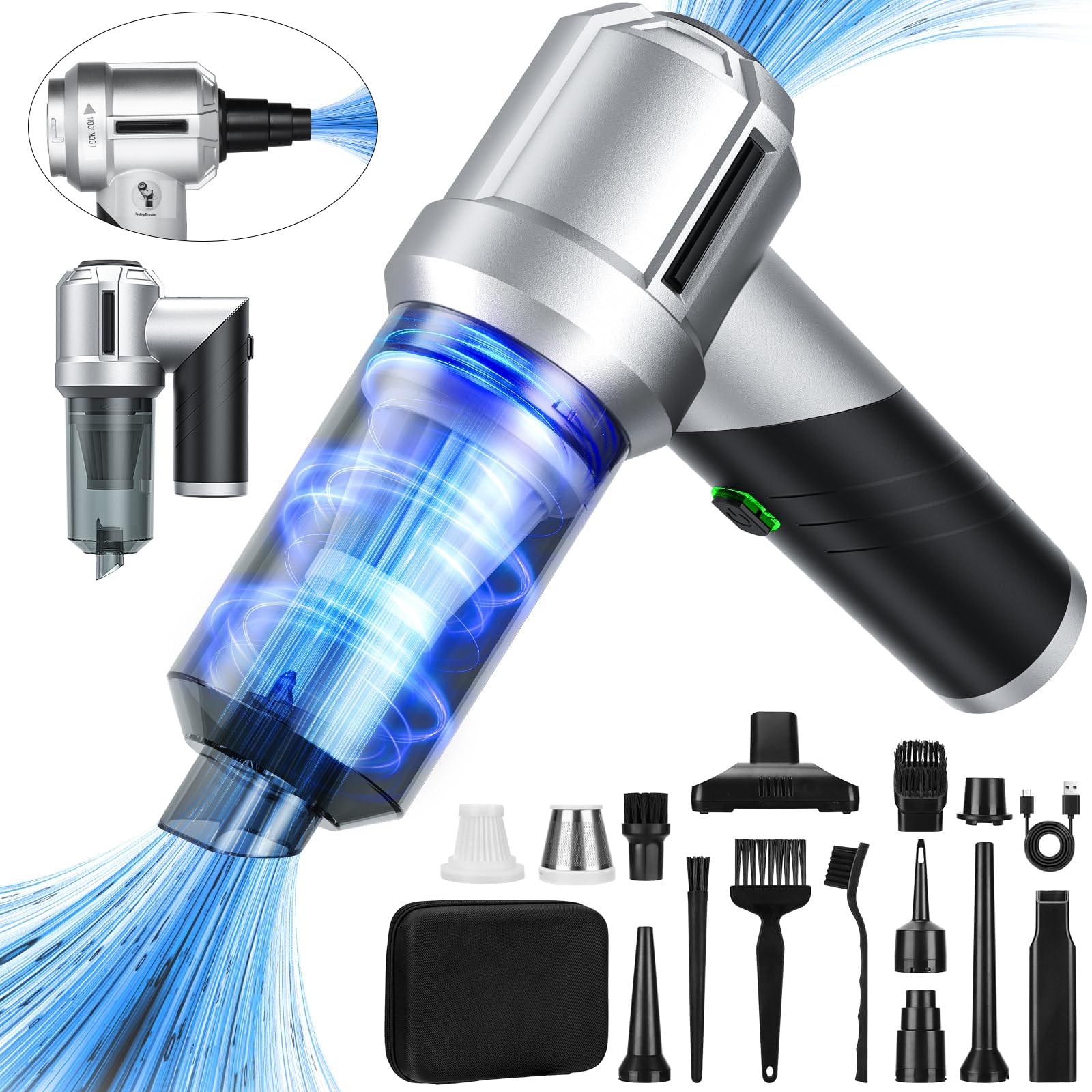 Arify Pro Car Vacuum Portable Cordless with 18000PA Super Suction
