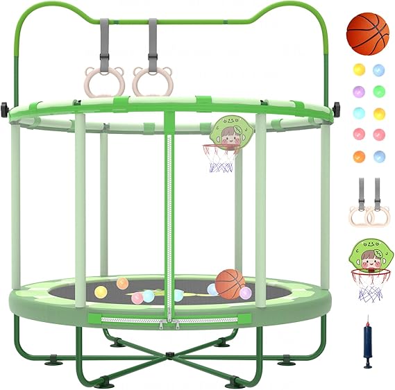 5ft/60'' Toddler Trampoline,Kids Trampoline Indoor&Outdoor for Ages 1-6