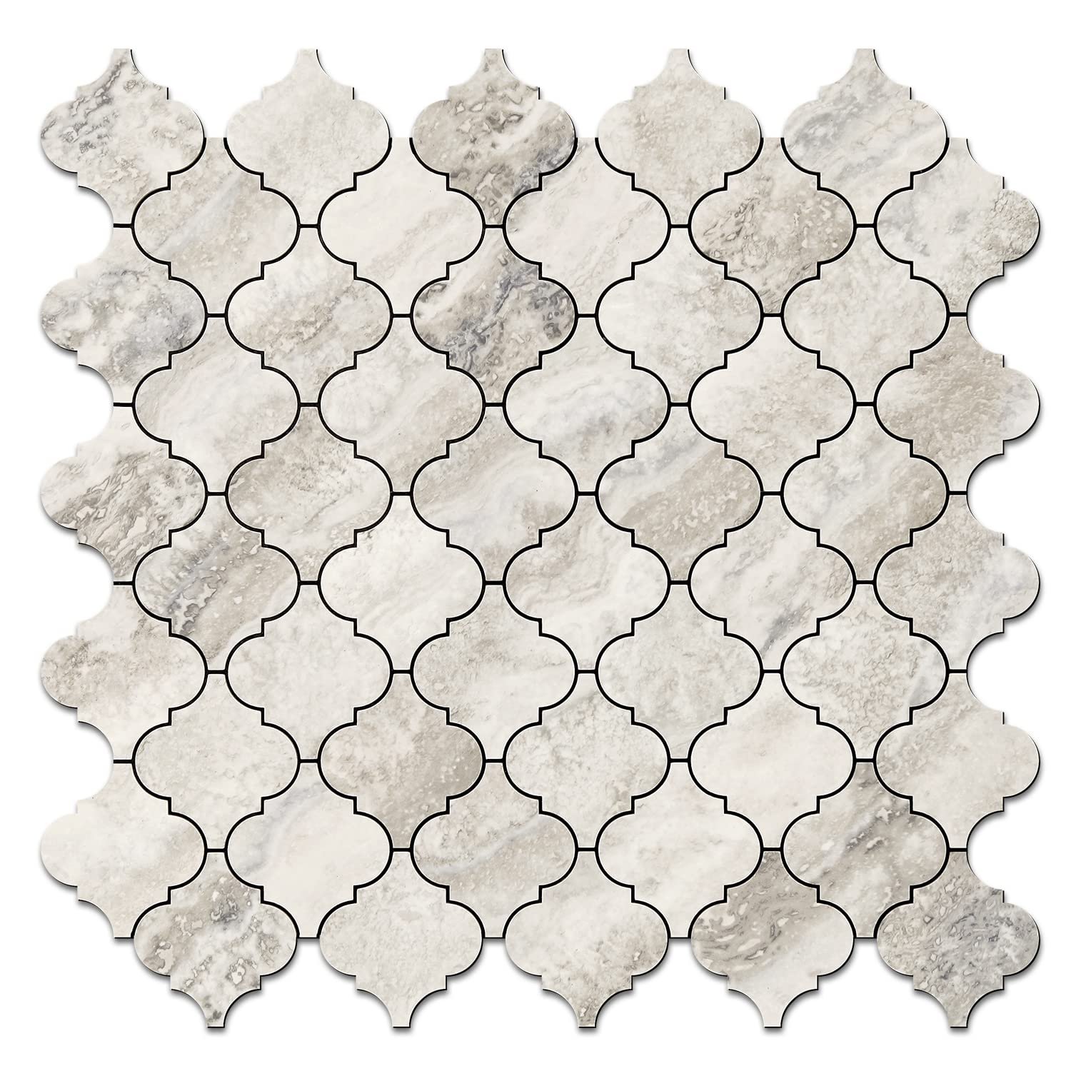 Arabesque Peel and Stick Backsplash Tile, Stick on Backsplash for Kitchen and Bathroom