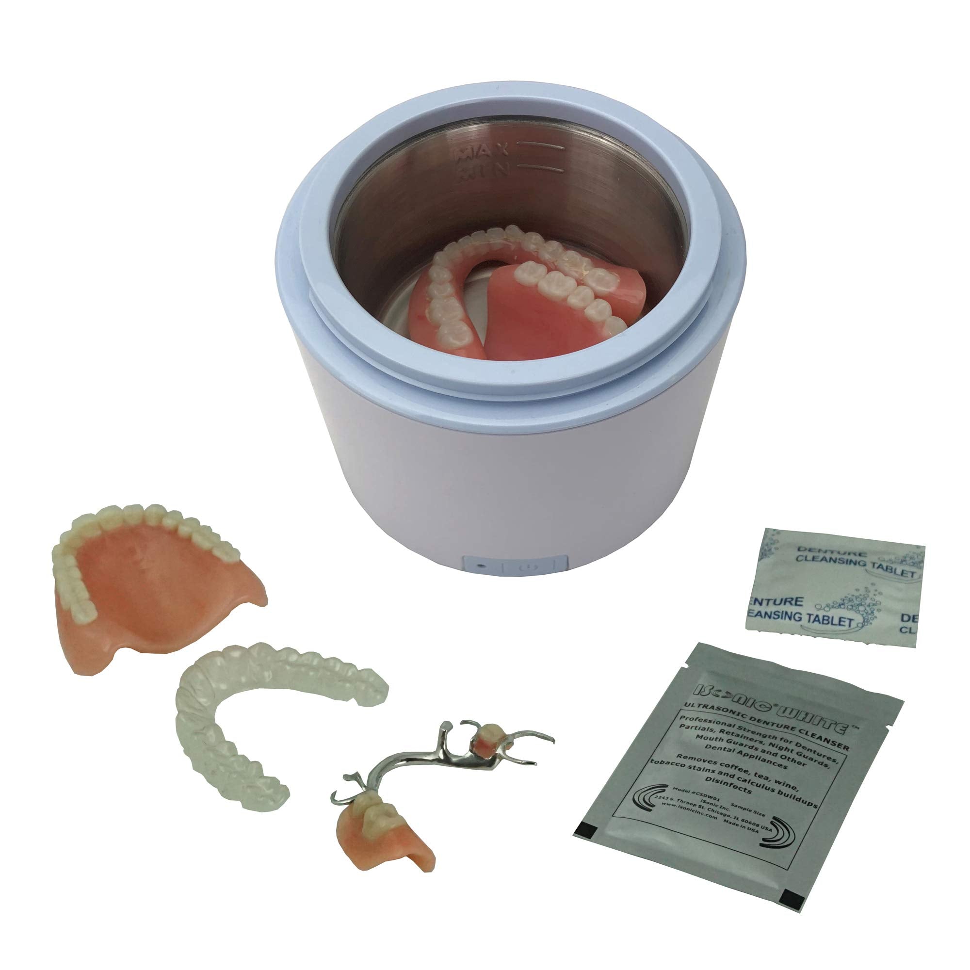 DS180 Portable Denture/Aligner/Retainer Cleaner for all dental and sleep apnea appliances
