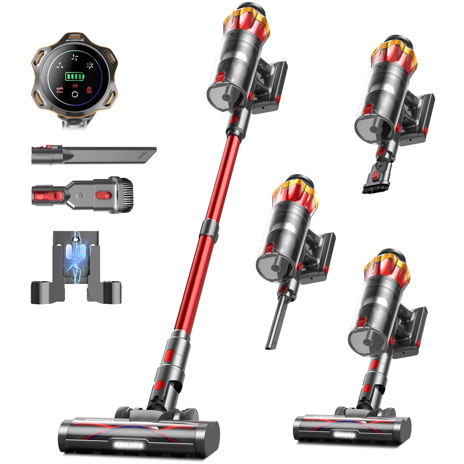 Cordless Vacuum Cleaner,580W 48KPA 65Mins Vacuum Cleaners for Home